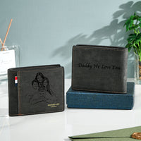 Personalized Photo & Text Men's Wallet – Elegant, Meaningful Gift