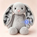 Personalized Voice Recording Bunny Plush with Hidden Photo Ears Anniversary Gift