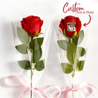 Custom Photo &amp; Text Rose (Multiple Colors Available) – Personalized Valentine's &amp; Mother's Day Gift