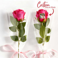 Custom Photo &amp; Text Rose (Multiple Colors Available) – Personalized Valentine's &amp; Mother's Day Gift