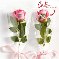 Custom Photo &amp; Text Rose (Multiple Colors Available) – Personalized Valentine's &amp; Mother's Day Gift