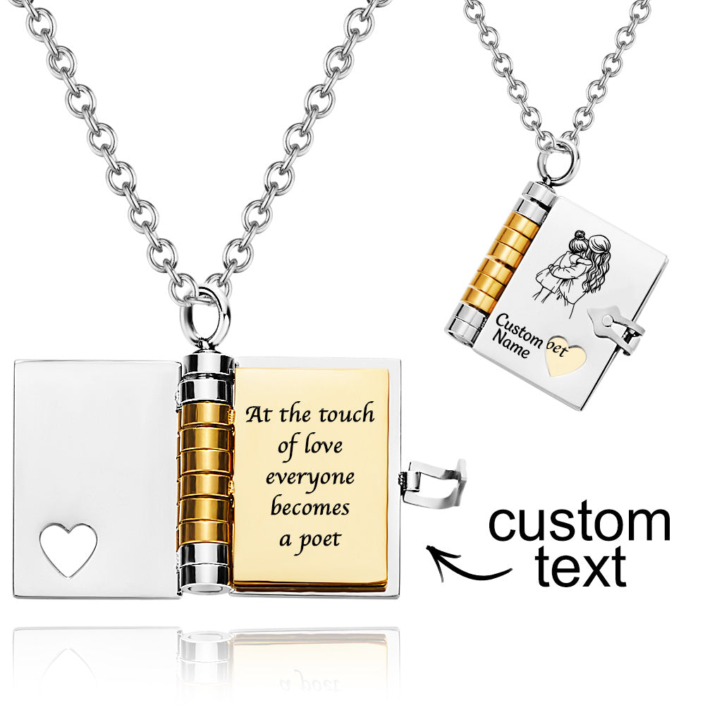 Personalized My Little Star Mini Book Necklace | Emotional Letter to Your Daughter | Loving Gift