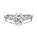 Heart &amp; Bow 925 Sterling Silver Ring – Romantic Gift with Zircon Details | Valentine's Day