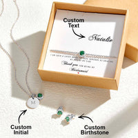 Personalized Jewelry Set – Necklace, Earrings and Bracelet