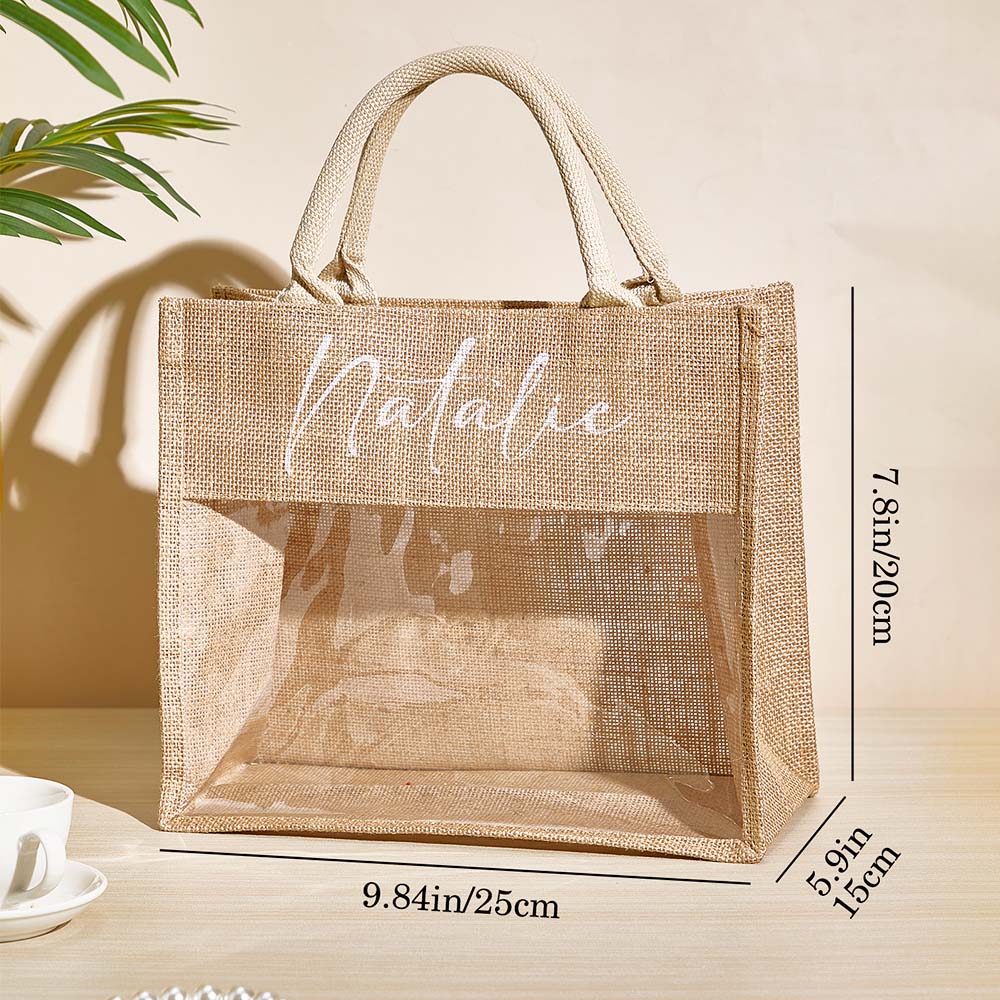 Custom Monogram Tote Bag – Bridesmaid Proposal & Wedding Day Gift