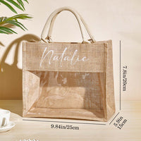 Custom Monogram Tote Bag – Bridesmaid Proposal & Wedding Day Gift