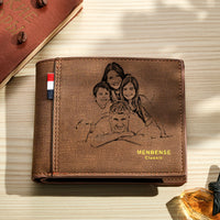 Personalized Photo & Text Men's Wallet – Elegant, Meaningful Gift