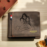 Personalized Photo & Text Men's Wallet – Elegant, Meaningful Gift