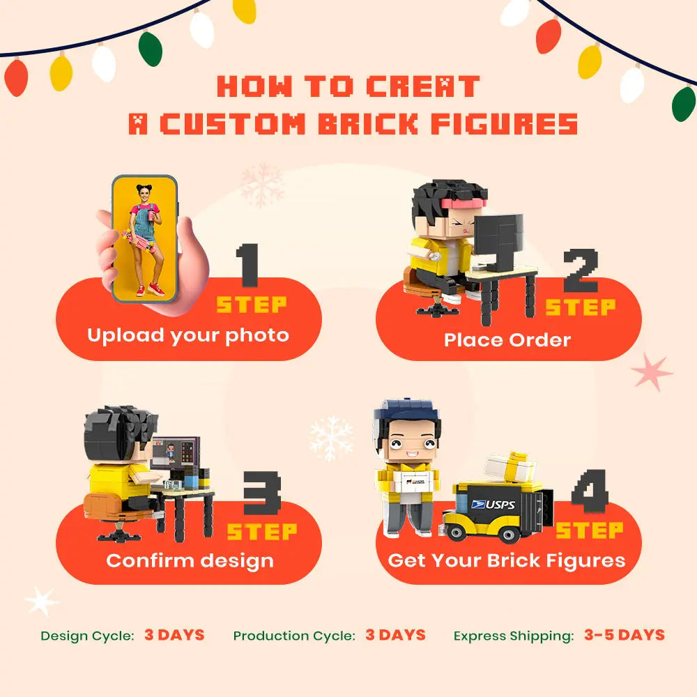 Custom Single Brick Figure – Full-Body Mini Character