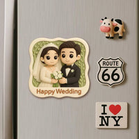Custom 3D Printed Fridge Magnet from Photo – Personalized Cartoon Character Magnet