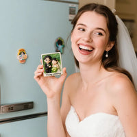 Custom 3D Printed Fridge Magnet from Photo – Personalized Cartoon Character Magnet
