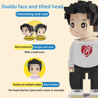 Duddu-Style Custom Brick Figure – Valentine's Day & Special Occasion Gift