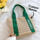 Custom Straw Beach Bag – Bridal Shower & Summer Gift