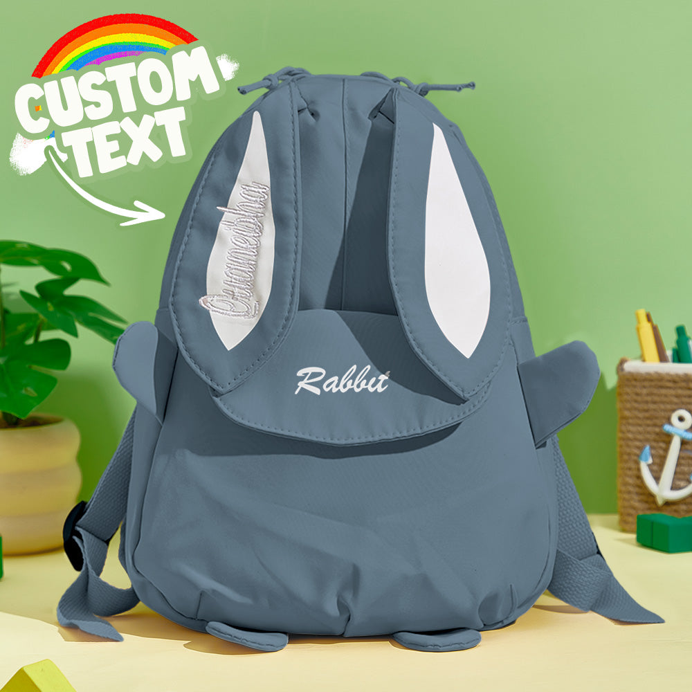 Personalized Name-Embroidered Mini Bunny Backpack – Kids' Gift