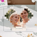 Personalized Heart-Shaped Photo Brick Puzzle – Keepsake Design with Stand