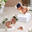 Personalized Heart-Shaped Photo Brick Puzzle – Keepsake Design with Stand
