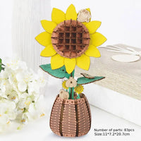 Sunflower 3D Wooden Puzzle – Handmade Everlasting Flower Gift