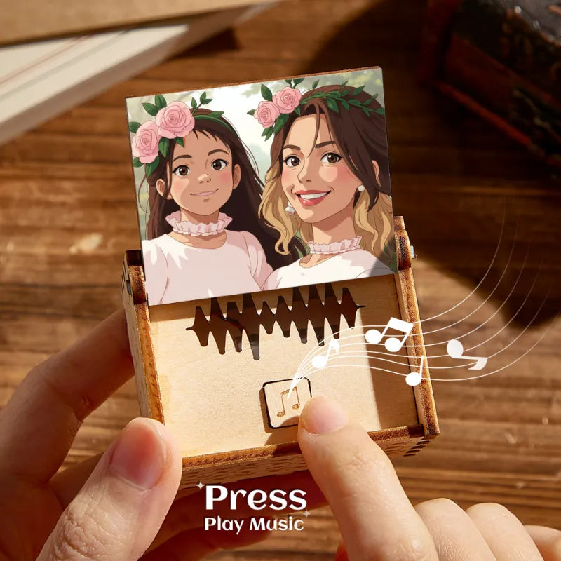 Personalized Anime-Style Music Box – Created with your photo and your chosen song. 