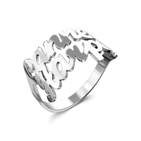 Kişiye Özel Çift İsimli Yüzük – 925 Ayar Gümüş