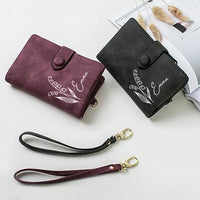 Personalized Name and Birth Flower Themed Card Holder Wallet – Elegant and Meaningful Gift