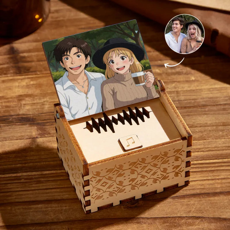 Personalized Anime-Style Music Box – Created with your photo and your chosen song. 