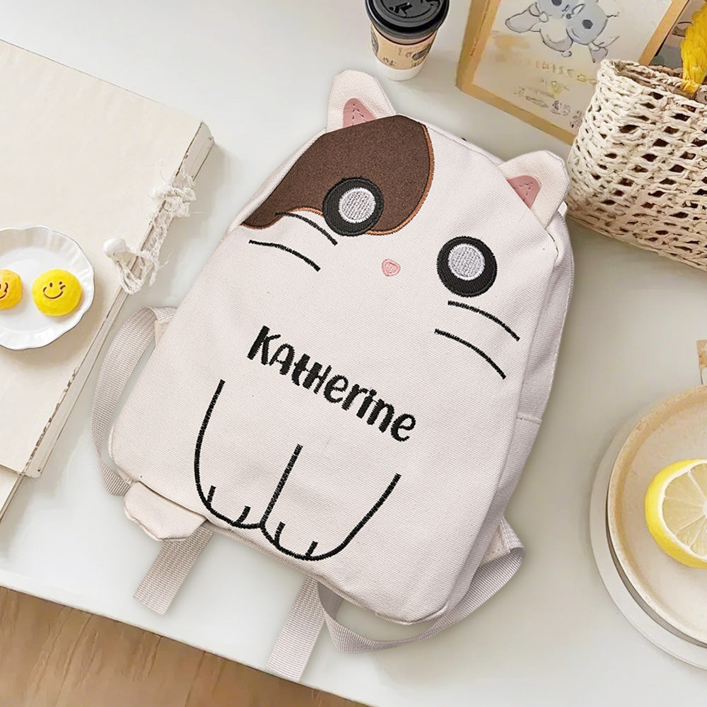 Personalized Embroidered Name Plush Animal Kids Backpack