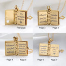 Personalized My Little Star Mini Book Necklace | Emotional Letter to Your Daughter | Loving Gift