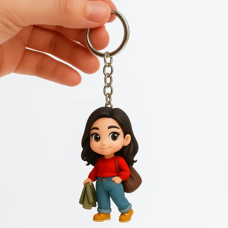 Personalized 3D Mini Figure Keychain | Mini Figure Created from Your Photo