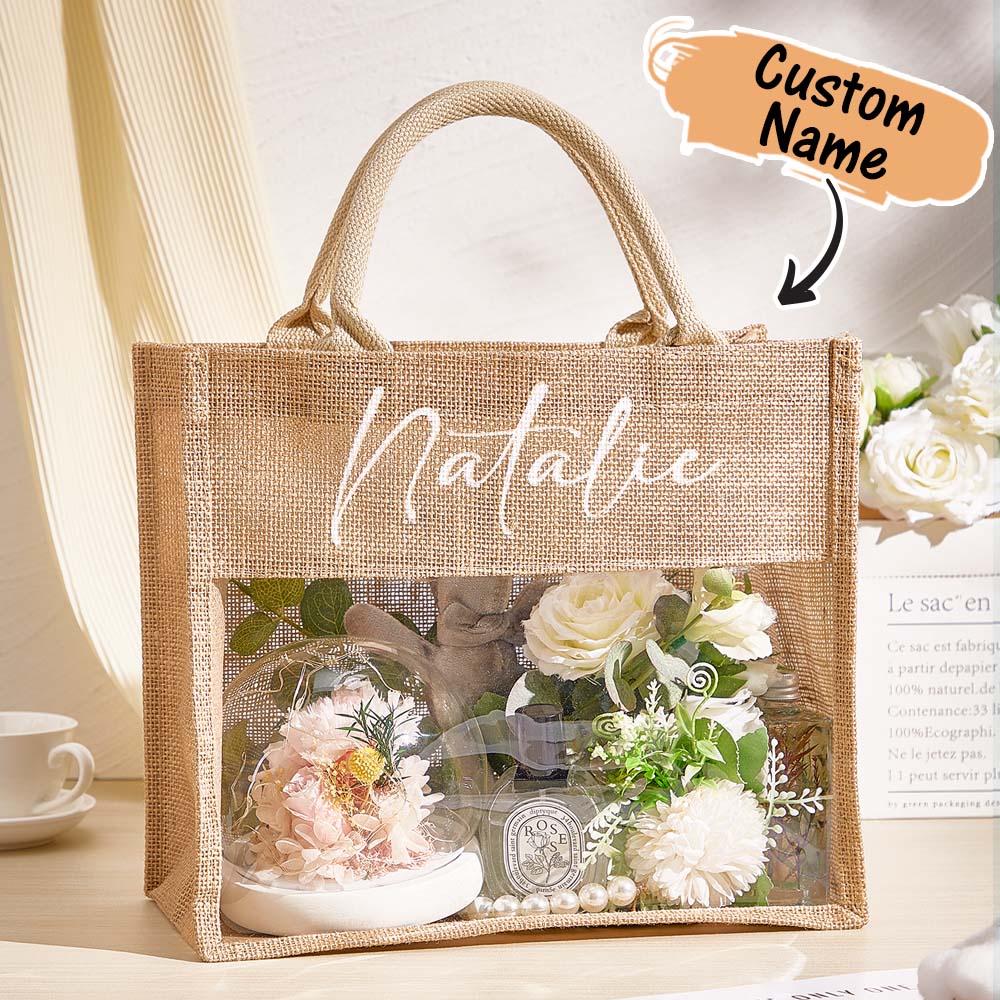 Custom Monogram Tote Bag – Bridesmaid Proposal & Wedding Day Gift
