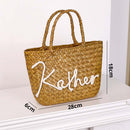 Personalized Handmade Boho Bucket Bag – Custom Name Beach & Travel Gift