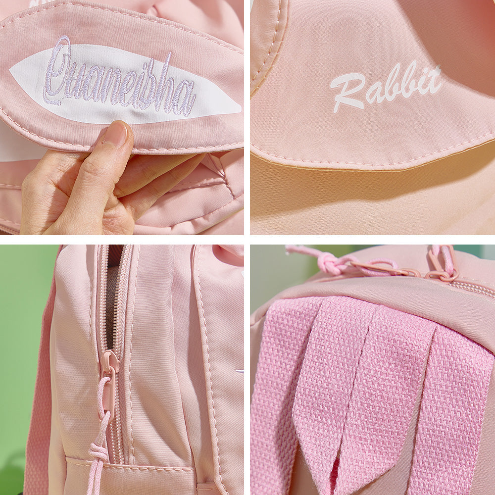 Personalized Name-Embroidered Mini Bunny Backpack – Kids' Gift