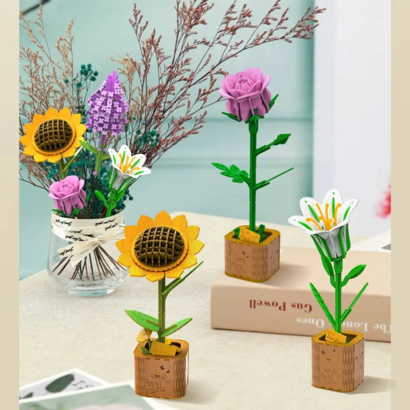 3D Wooden Flower Puzzle – Handmade Mother's Day Gift!