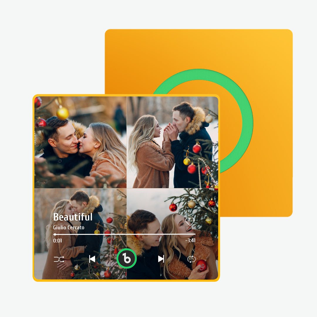 FridgeBeats F4 Çerçeveli - Kişiye Özel Müzikli Buzdolabı Magneti