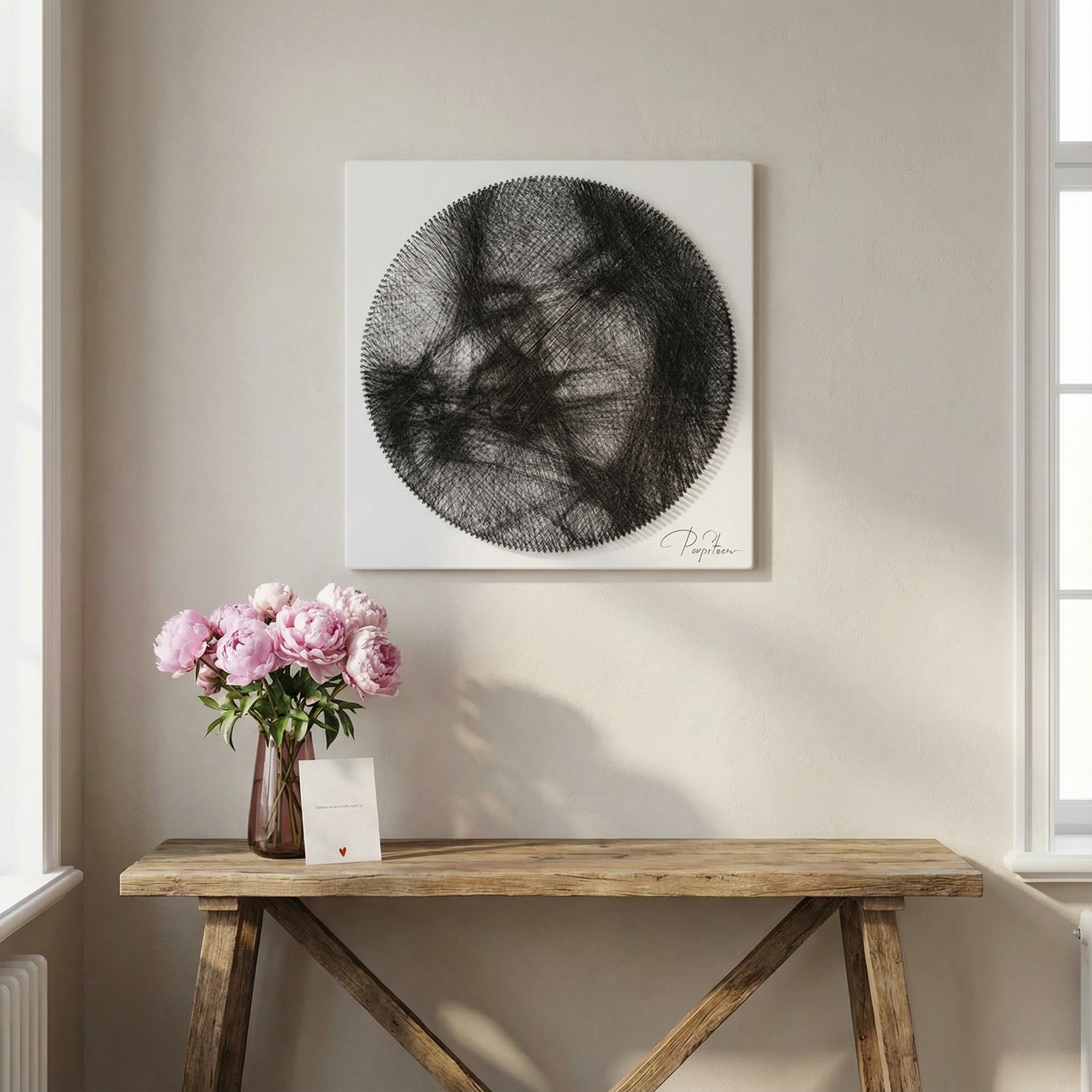 Kişiye Özel String Art (Filografi) Tablo Seti – Fotoğrafından El Yapımı İp Sanatı | Türkiye Üretim