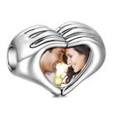 Personalized Finger Heart Photo Charm – 925 Sterling Silver | Meaningful Gift