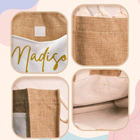 Personalized Jute Bag with Pocket – Reusable Beach & Travel Accessory - OnlineBazaar