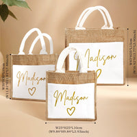 Personalized Jute Bag with Pocket – Reusable Beach & Travel Accessory - OnlineBazaar