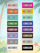 Kişiselleştirilmiş Dalmaçyalı Desenli Plaj Havlusu - Gökkuşağı İsimli - Yaz Tatili ve Nedime Partisi Hediyesi - Ona Özel - OnlineBazaar