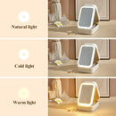 Kişiselleştirilmiş Doğum Çiçeği Deri Takı Kutusu LED Makyaj Aynalı - OnlineBazaar