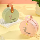 Kişiselleştirilmiş Doğum Çiçeği Takı Kutusu İsimli PU Deri Takı Kutusu - OnlineBazaar