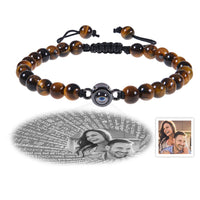 Kişiselleştirilmiş Fotoğraf Projeksiyon Bilekliği - Seni Seviyorum 100 Dilde - Erkek Bilekliği - OnlineBazaar