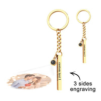 Kişiselleştirilmiş Fotoğraf Projeksiyonlu Anahtarlık - Ona Özel Hediye - OnlineBazaar