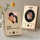 Kişiselleştirilmiş Fotoğraflı Ahşap Müzik Çalar - Çiftler İçin Düğün ve Yıldönümü Hediyesi - OnlineBazaar