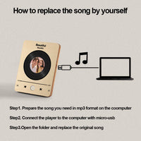 Kişiselleştirilmiş Fotoğraflı Ahşap Müzik Çalar - Çiftler İçin Düğün ve Yıldönümü Hediyesi - OnlineBazaar