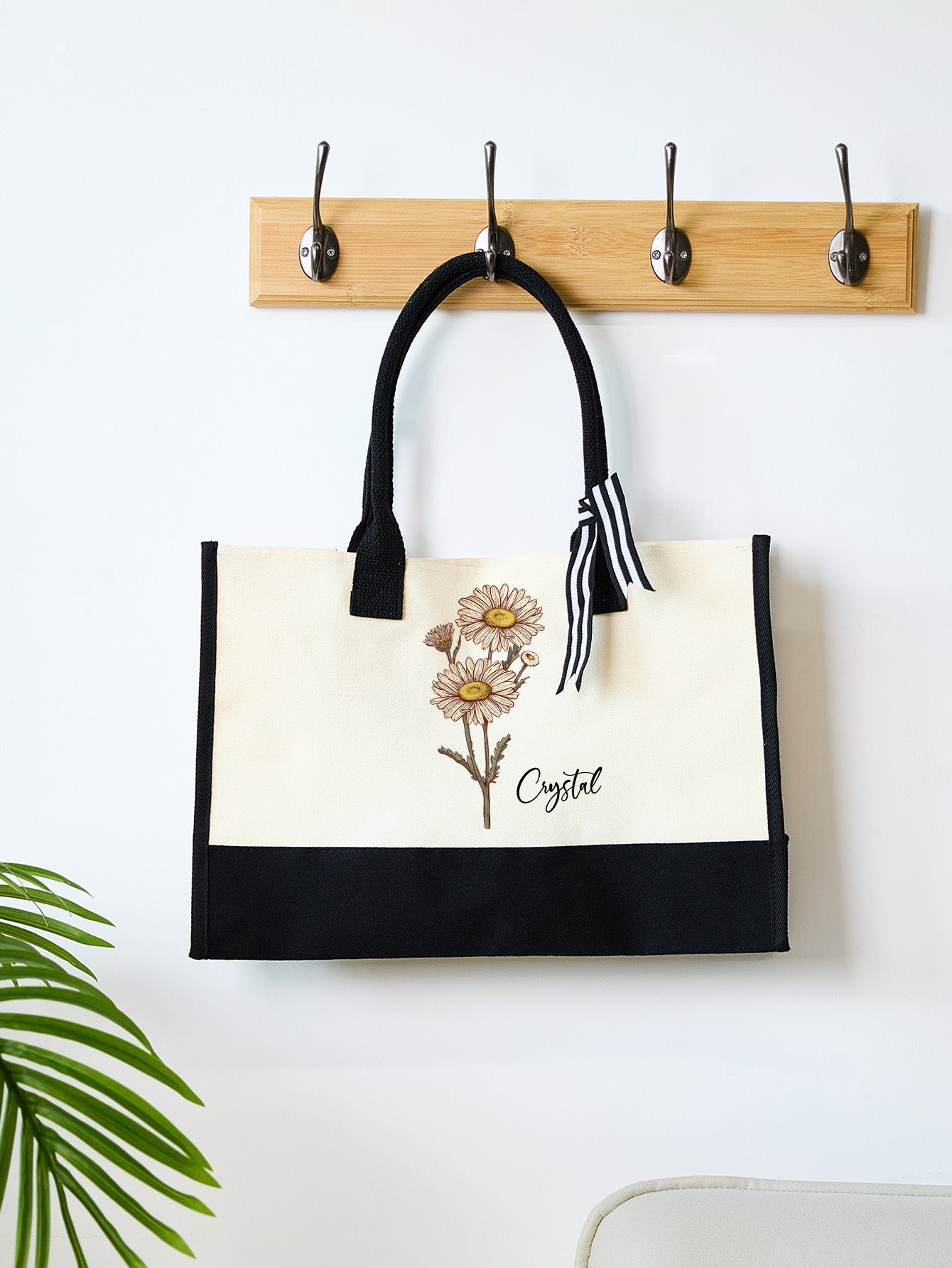 Personalized Canvas Tote Bag with Name - OnlineBazaar