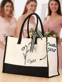 Personalized Canvas Tote Bag with Name - OnlineBazaar