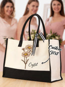 Personalized Canvas Tote Bag with Name - OnlineBazaar