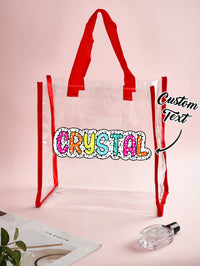 Personalized Clear Tote Bag with Name - OnlineBazaar