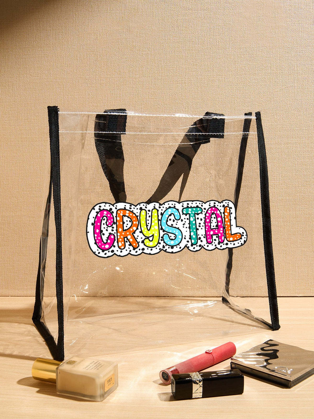 Personalized Clear Tote Bag with Name - OnlineBazaar