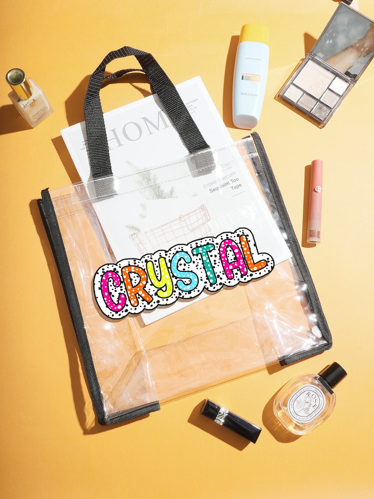 Personalized Clear Tote Bag with Name - OnlineBazaar